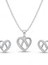 Eternal Heart Pendant & Stud Earring Set