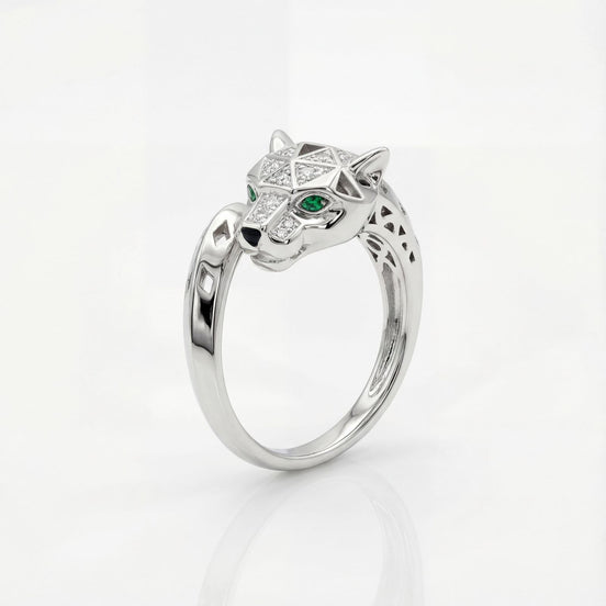 Emerald Panther Heirloom Ring