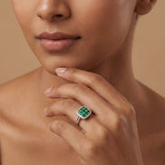 Emerald Royale Cluster Ring