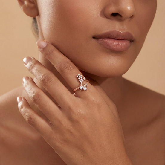 Rose Butterfly Whisper Ring