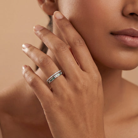 Mother-of-Pearl Diamond Band