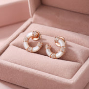 Aurora Circle Diamond Earrings