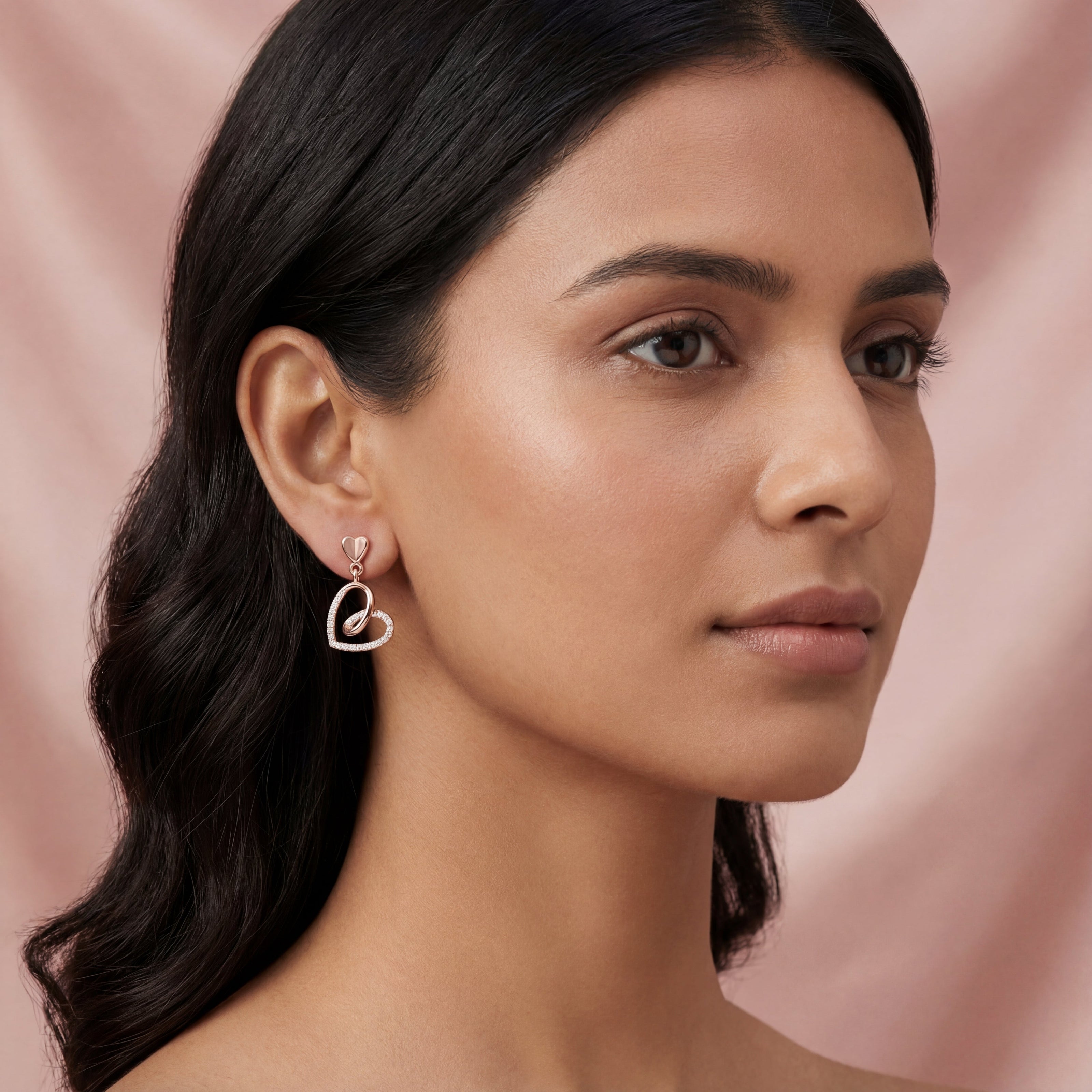 Infinite Love Interlock Drop Earrings