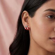 Cherry Bliss Diamond Stud Earrings
