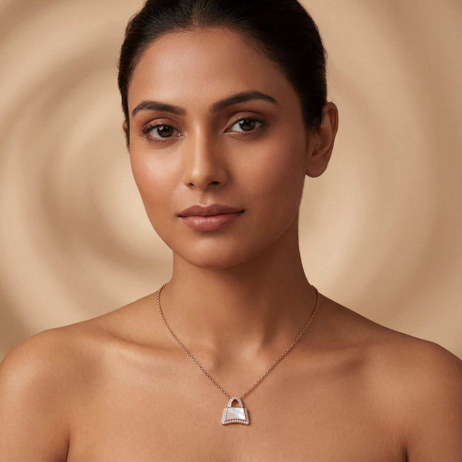 Grace Lock Mother-of-Pearl Pendant Necklace