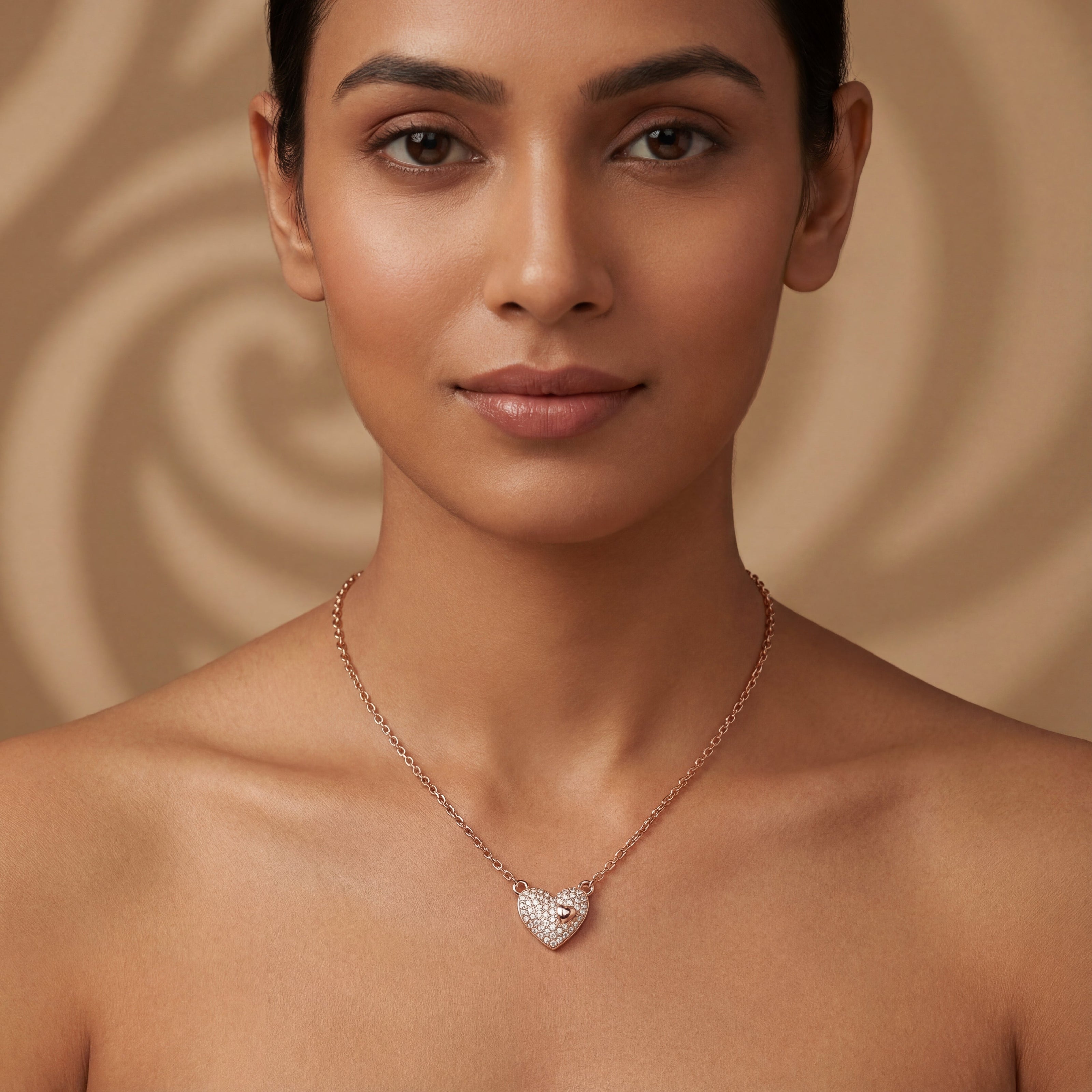 Pavé Heart Diamond Pendant Necklace