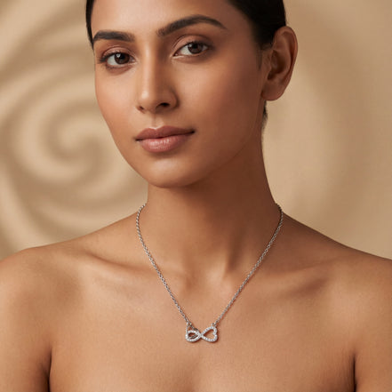 Infinity Love Diamond Pendant Necklace