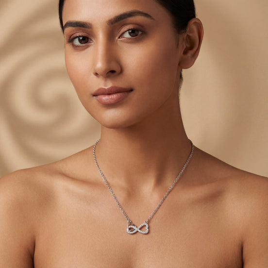 Infinity Love Diamond Pendant Necklace
