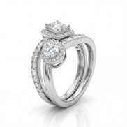 Twin Halo Duo Engagement Ring