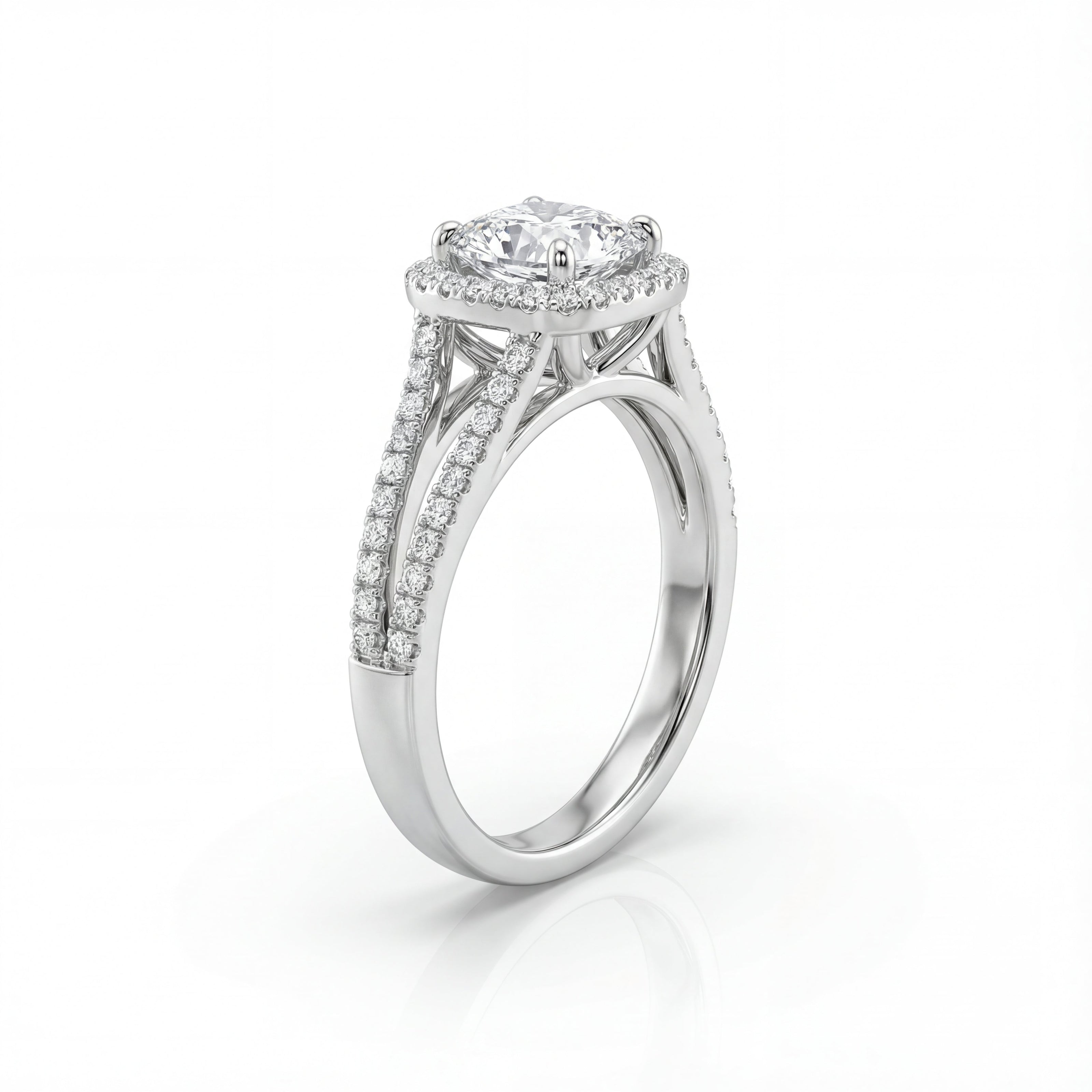 Regal Halo Solitaire Ring