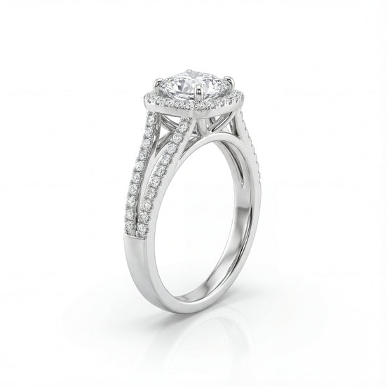 Regal Halo Solitaire Ring
