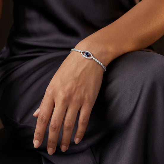 Sapphire Evil Eye Protection Bracelet