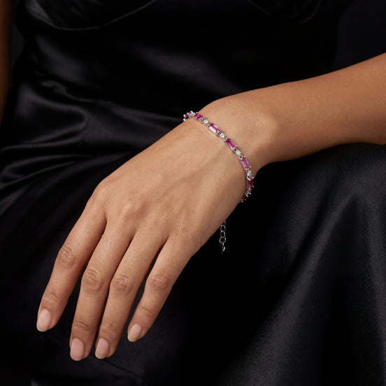 Pink Aurora Tennis Bracelet