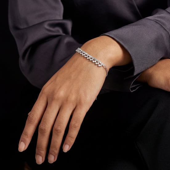 Crystal Cascade Charm Bracelet