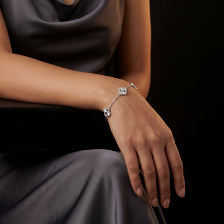 Floral Harmony Clover Bracelet