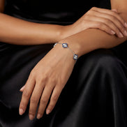 Royal Blue Clover Elegance Bracelet