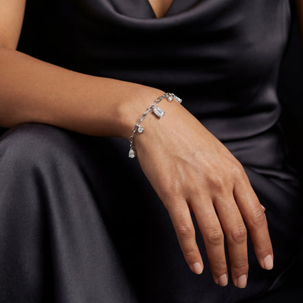 Emerald Cut Prestige Charm Bracelet