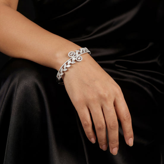 Regal Bloom Diamond Bangle